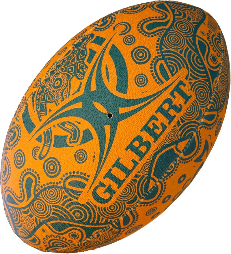 Gilbert Australia Wallabies Indigenous Rugby Ball Supporter Size 5 Officially Licensed - Image 2